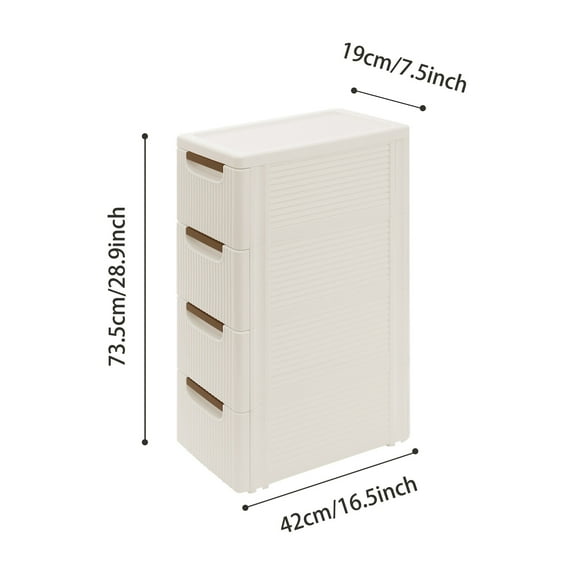 Organizer Cart for Office Classroom Bedroom, Mobile Slim Storage Cart  4 Drawers