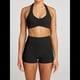 thumbnail image 5 of Conjuntos Entrenamiento para Mujer 2 Piezas,Sujetador Deportivo con Cuello Halter y Arrugas,Pantalones Cortos Ciclista Cintura Alta,Ropa Ejercicio para Gimnasio Yoga Negro M, 5 of 8