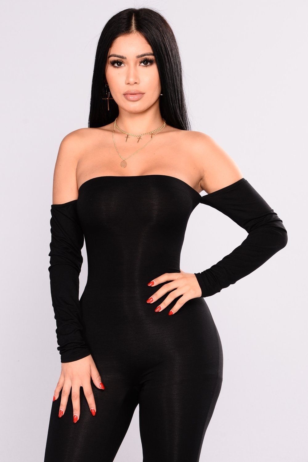 bodycon long sleeve jumpsuit