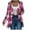 Hot Pink, variant on Women's Lightweight Cardigan Jackets Casual Soft Ruffle Plaid Long Sleeve Cardigans Fashion High Low Hem Draped Duster Shacket Jakcets Orange Medium
