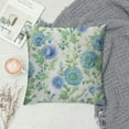 thumbnail image 2 of COMIO  Blue Throw Pillow Cover, Dandelion Flowers and Leaves Farm House Watercolor Art Print, Decorative Square Covers for Couch Bed &amp; Sofa,Pale Blue and Green, 2 of 5