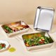 thumbnail image 5 of Nvzi plato grueso de acero inoxidable con tapa, caja de almacenamiento y embalaje, plato de exhibición, plato para platos fríos, almacenamiento en refrigerador, tamaño grande 25 * 20 * 5.5cm, 5 of 5