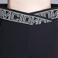 thumbnail image 5 of Pantalones rectos de pierna ancha para mujer Pantalones largos Palazzo Pantalones rectos, elásticos Todos Negro, 5 of 5