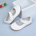thumbnail image 5 of Quealent Toddler Flower Girl Dress Shoes - Baby Girl Ballet Mary Jane Flats for Party School Wedding White for Size 11, 5 of 6