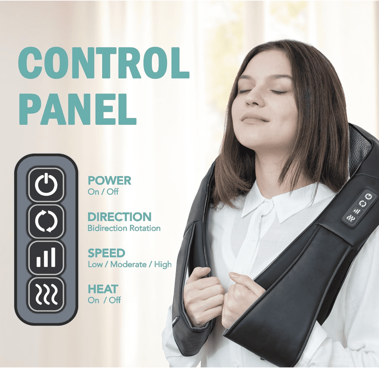 DailyLife Shiatsu Neck and Back Massager with Soothing Heat, Netzach Electric Deep Tissue 3D Kneading Massage Pillow for Shoulder, Leg, Body Muscle Pain Relief,
