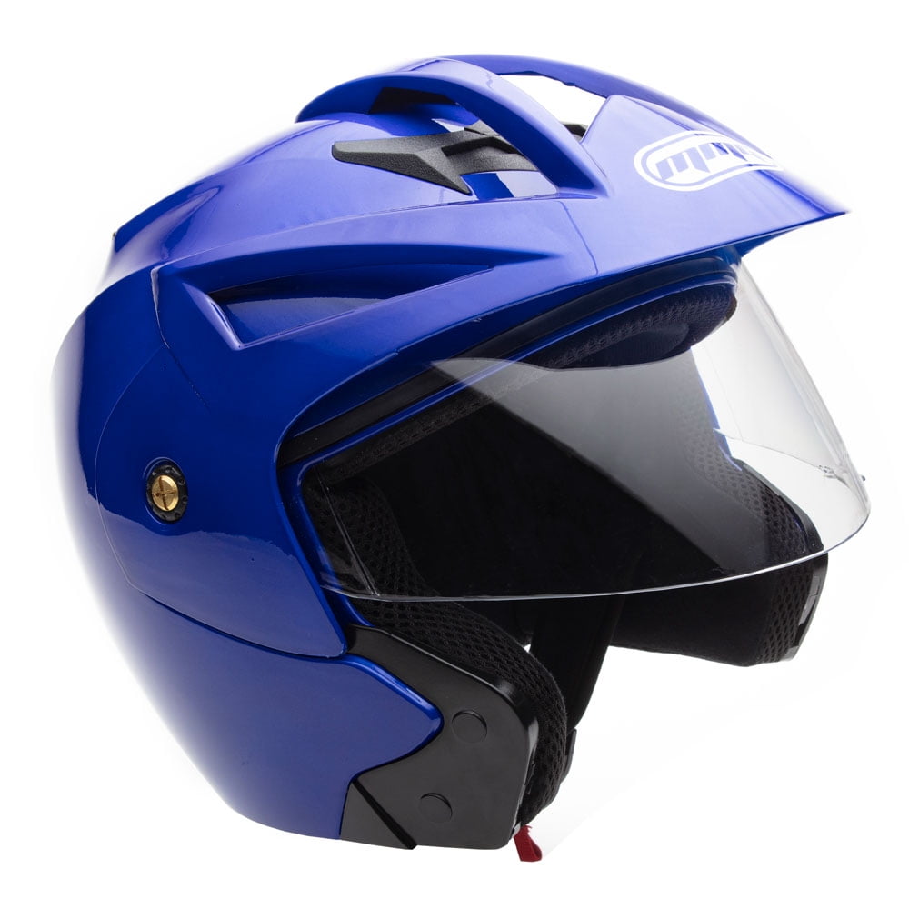 MMG Motorcycle Open Face Flip-up Helmet DOT Street Legal - Flip Up