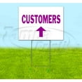 thumbnail image 1 of Customers Up (18" x 24") Yard Sign, Includes Metal Step Stake, 1 of 6