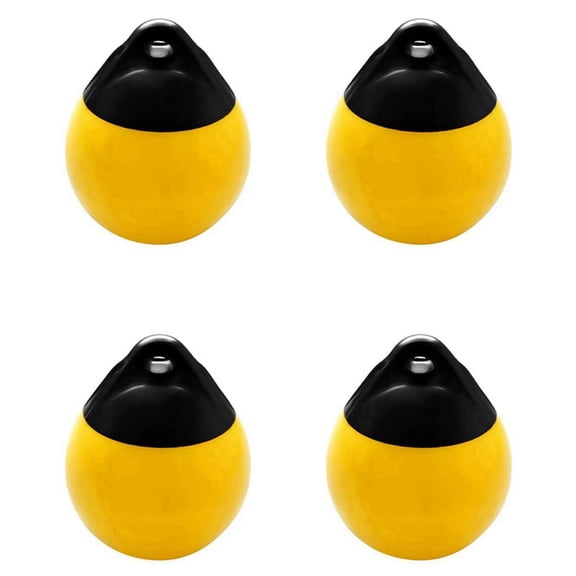 4X Heavy Duty PVC Boat Ball Round Anchor Buoy Dock Bumper Ball Inflatable Protection Marine Mooring Buoy Yellow