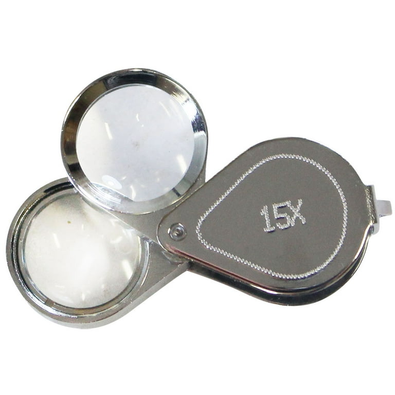 15x Jewelers Loupe , Professional Quiality, with Chrome Finish and Hastings  Triplet 21mm lens and genuine leather case