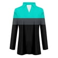 thumbnail image 3 of TINZ Chemise Unie à Manches Longues Col en V T-Shirt d'Été en Polyester, 3 of 3