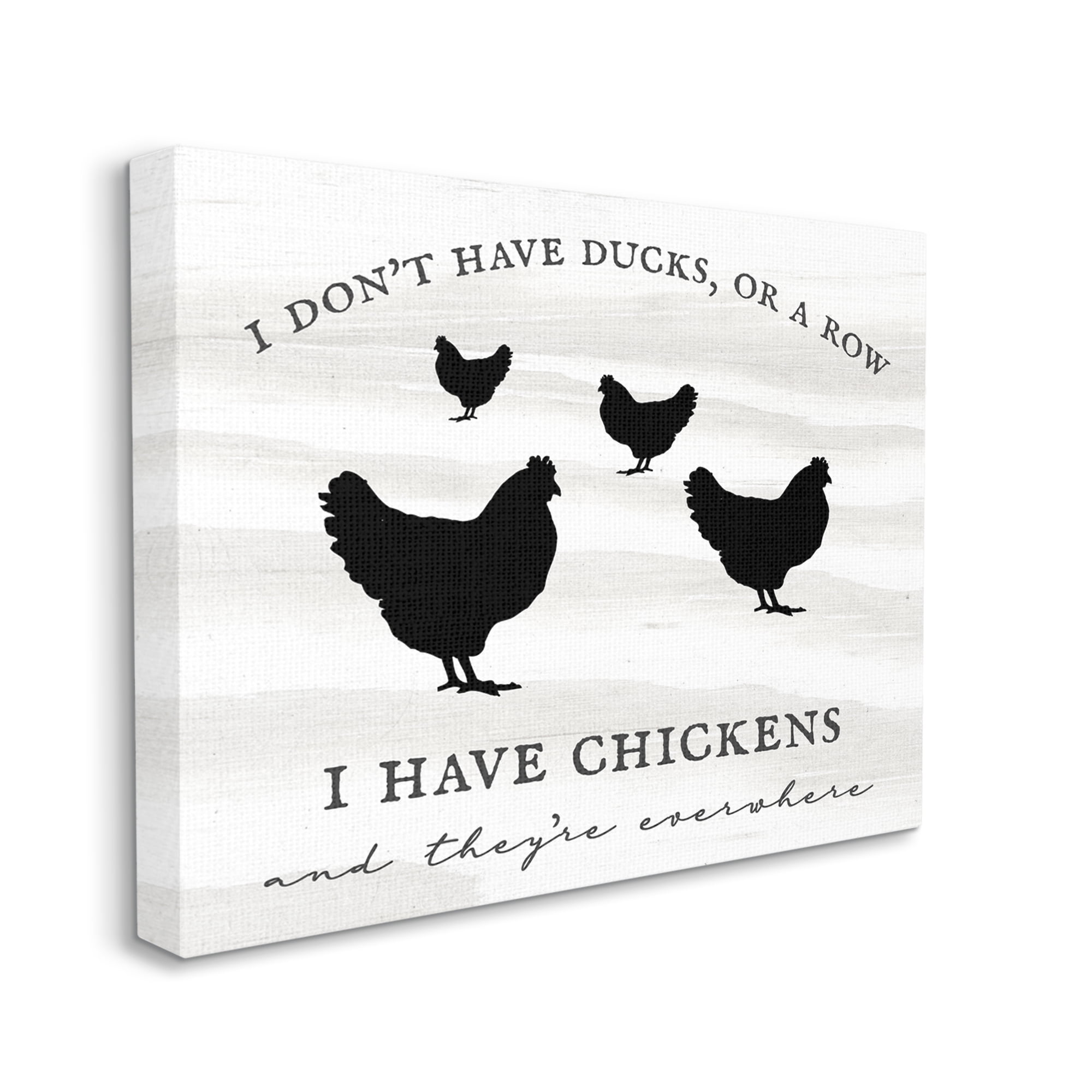 Stupell Industries I Have Chickens Fun Farmhouse Country Typography Sign Graphic Art Gallery Wrapped Canvas Print Wall Art, Design by Daphne Polselli