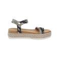 thumbnail image 2 of SUN STONE Womens Beige Snake Ankle Strap Treaded Rylaan Platform Espadrille Shoes 6 M, 2 of 3