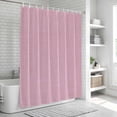 thumbnail image 6 of Pink Burlap Texture Shower Curtain, Waterproof Shower Curtains for Bathroom, Farmhouse Vintage Pink Washable Fabric Bathtub Curtain Set Bath Decor with 12 Hooks Long 72"x84", 6 of 8