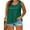 Dark Green, variant on Plus Size Summer Sleeveless Women Sequin Patchwork Tank Tops Shirt