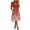 Red, variant on Tqcoqu Summer Midi Dress Ruffle Sleeve V Neck Cocktail Wedding Guest A Line Fit and Flared Dresses,A-Black,Women's S-XXXL
