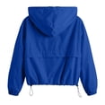 thumbnail image 6 of Ihhxva Jacket for Women Hooded Windbreaker with Drawstring Zip-Up Outerwear, Lightweight Rain Coat Pockets Outdoor Activities S-2XL, 6 of 9