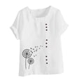 thumbnail image 1 of Birdeem Mode Femmes Été T-Shirt Imprimé Ample Col Rond Manches Courtes Blouse Décontractée, 1 of 1