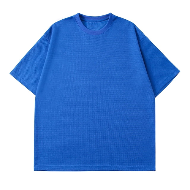 KIHOUT - Oferta de regalo para el Día del Padre, camisetas básicas lisas para hombre, blusas de liquidación, tallas grandes, moda informal, cuello redondo, manga corta, camisetas holgadas, camisetas