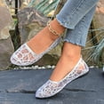 thumbnail image 4 of Caywon Women Feminine Mesh Sequin Embroidered Flat Shoes, Pointed Toe Bow Back Slip On, Dressy Casual Summer Comfortable, Ladies Shoes Zapatos Mujer, 4 of 9