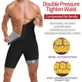 thumbnail image 5 of Gyexs Mens Sauna Shorts Casual Loose Fit Sweat Shorts Gym Workout Shorts Compression Elastic Waist Bottoms Summer Sportswear Z03 Silver, Size XXXXL, 5 of 7