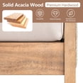 thumbnail image 4 of Outdoor Acacia Wood & Rope Sectional Patio Sofa Set 4-Piece, Weather-Resistant Conversation Set with Cushions for Garden, Heavy Duty, Teak+Beige, 4 of 11