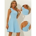 thumbnail image 2 of DARING DIVA Halloween Costume Bow One Shoulder with Pockets Swing Dress XL Light Blue, 2 of 6