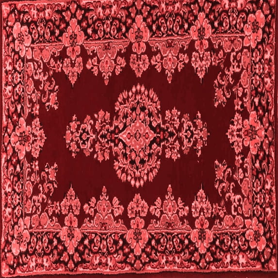 Ahgly Company Indoor Square Persian Red Traditional Area Rugs, 7' Square