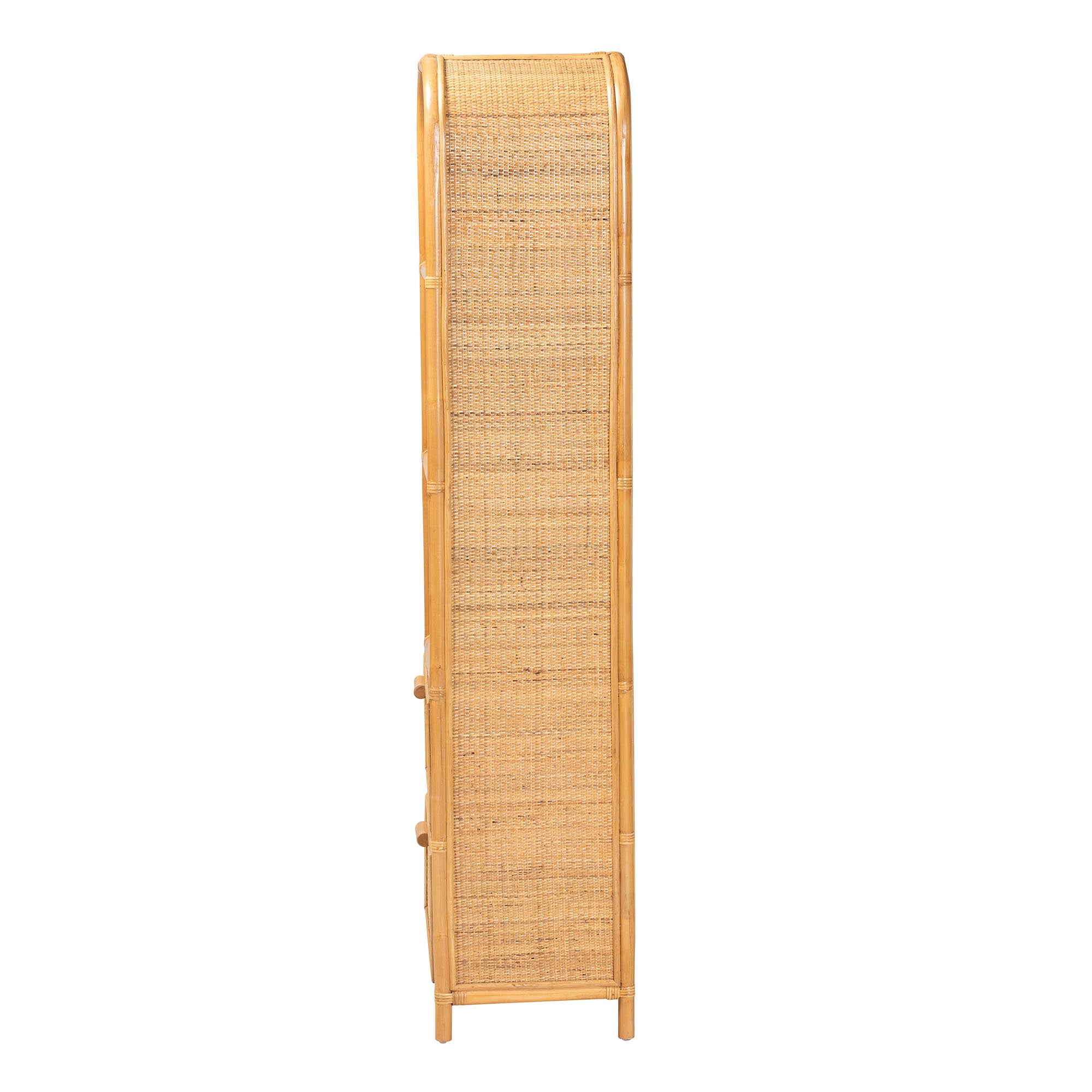 bali & pari Curacao Boho Bookcase, One Size, Light honey