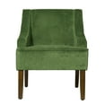 thumbnail image 2 of HomePop Velvet Swoop Arm Living-Room-Chairs, Dark Green, 2 of 2