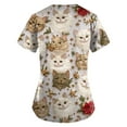thumbnail image 4 of Scrubs, Uv Protection Beach Casual Tops Wrinkle Resistant Business Tees Plus Size Loose Fit Dailywear Trendy Printed Vacation Mothers Day Outfits 2025 Lightweight Summer Beige 3Xl, 4 of 4