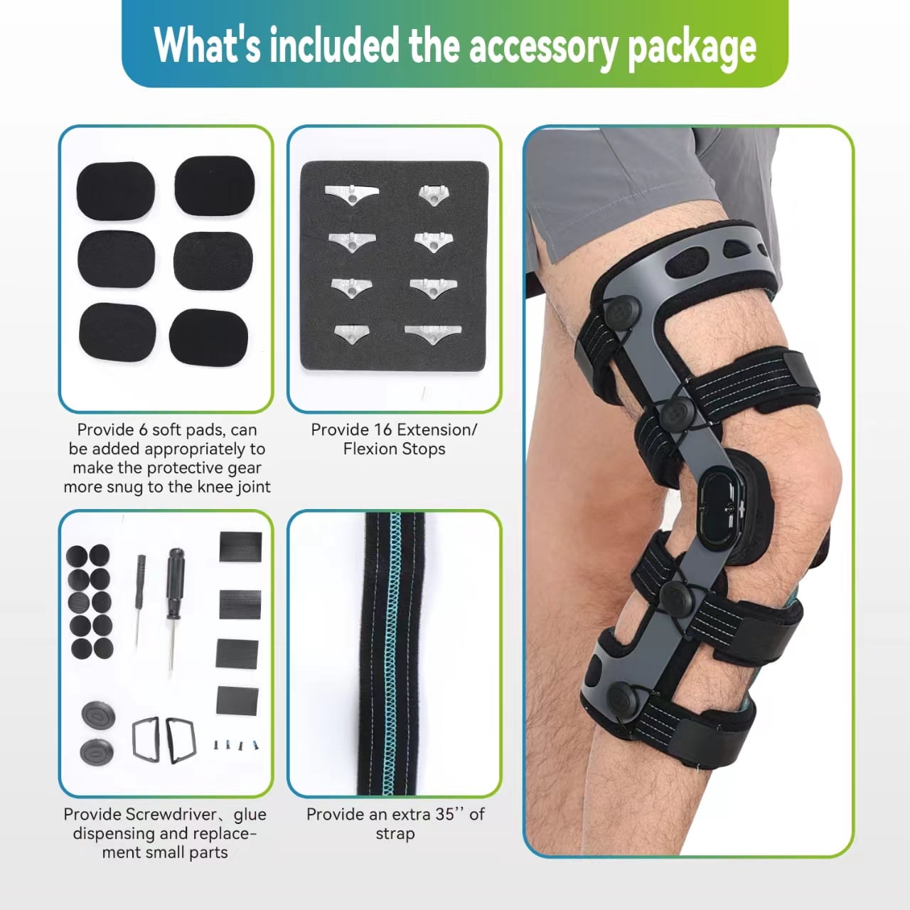 Orthomen ACL Knee Brace for Arthritis (OA) & Preventive Protection & Relief, Ligament Injuries, Sports Injuries-Men & Women (XL-Left)