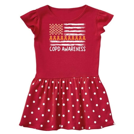 

Inktastic COPD Awareness Orange Ribbons and Flag Gift Baby Girl Dress