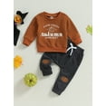 Baby Toddler Boy Halloween Tracksuit 3 6 12 18 24 Months 2T 3T Pumpkin