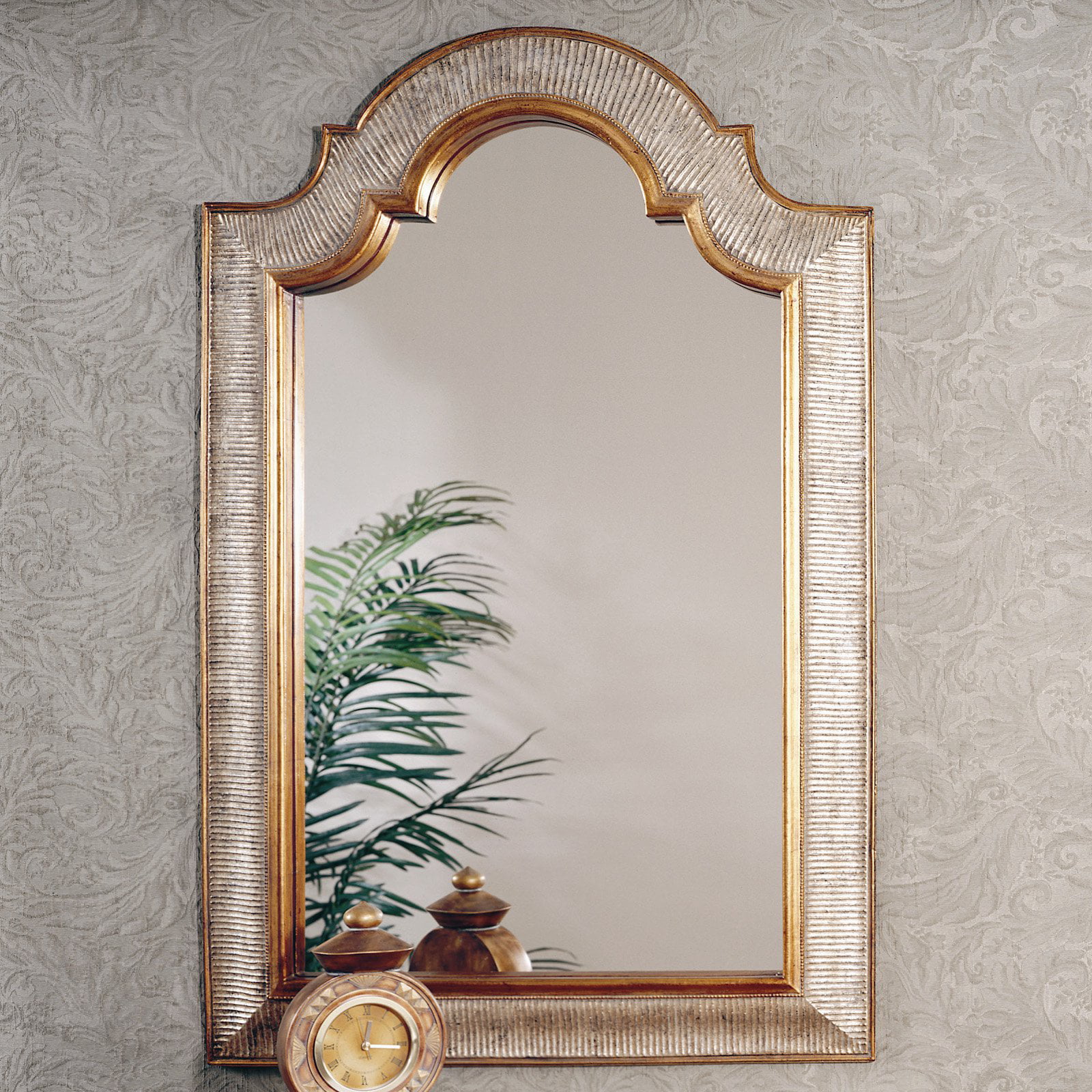Gold & Silver Arched Decorative Mirror - 29W x 45H in. - Walmart.com