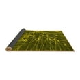 thumbnail image 2 of Ahgly Company Indoor Round Abstract Yellow Modern Area Rugs, 3' Round, 2 of 4