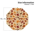 thumbnail image 2 of Fuzoiu Autumn Leaves 2 Print Leather Coasters Set,Drink Coasters Set of 4,for Tabletop Protection, Durable PVC Coasters,Home Décor and Housewarming Gift-Octagon, 2 of 6
