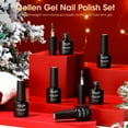 thumbnail image 7 of Gellen Red Gel Nail Polish, 6 Colors Burgundy Red Glitter Gel Polish Set White Gold Silver Sparkle Soak off Nail Gel Kit for Home DIY Nail Art, 7 of 7