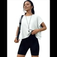 thumbnail image 2 of Camisetas de Entrenamiento de Corta para Mujer, Blusas con Espalda Abierta, Informales, para Yoga, Atléticas, Gimnasio, Holgadas, para Correr XL, 2 of 8