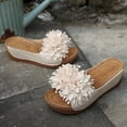 thumbnail image 5 of Dakaela Womens Orthopedic Wedge Sandals 2026 Dressy Flower Platform Slip on Slides Arch Support Casual Walking Beach Dress Shoes Light Pink 9, 5 of 7