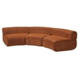 thumbnail image 3 of Christopher Knight Home Modern 3-Seater Compressed Curved Modular Sectional Sofa, Orange, 3 of 13