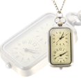 thumbnail image 1 of Vintage Quartz Steampunk Pocket Watch Dual Double Time Zone Movement Necklace Chain Clock, 1 of 7