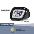 thumbnail image 3 of PIT66 LED Fog Lights Lamp White Pair Fit for Freightliner Cascadia 2008-2017 LH+RH Side Clear lens Chrome Housing, 3 of 10