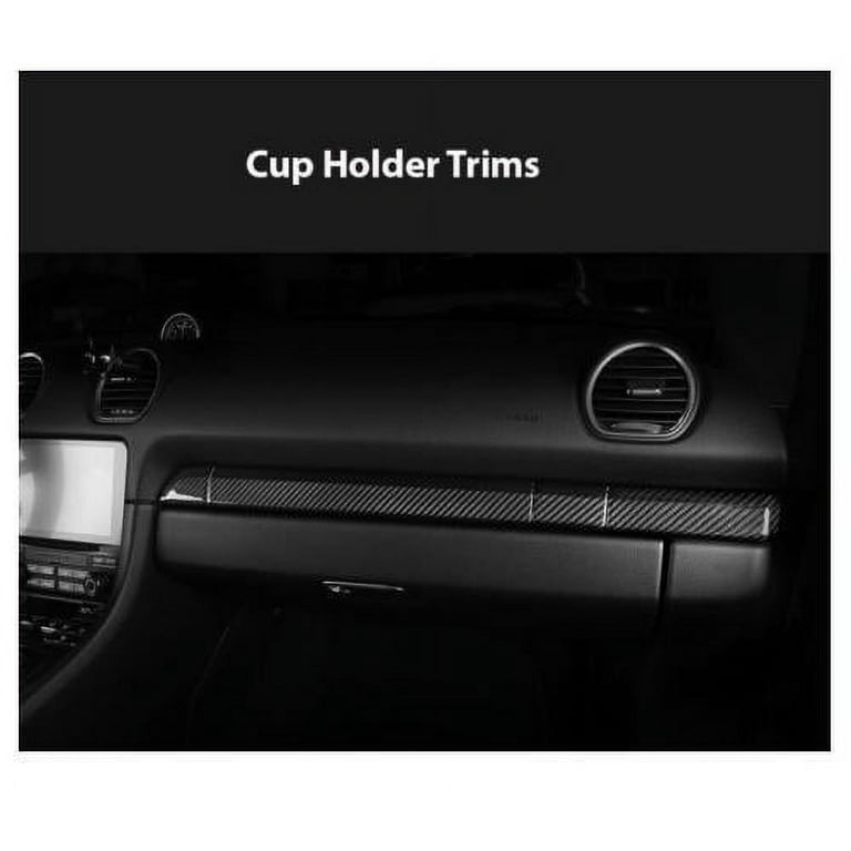 Carbon Fiber Car Interior Instrument Trim Air Vent Outlet Cover Cup Holder Interior  Accessories For Porsche Taycan 2019-2022