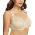 thumbnail image 5 of Exclare Women Full Coverage Plus Size Bras Lace Floral Underwire Bra(Beige,40D), 5 of 7