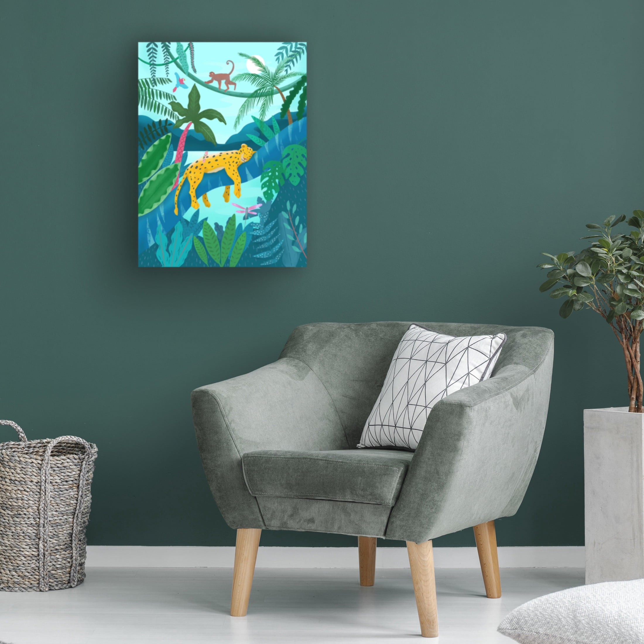 Trademark Fine Art Petra Lizde Jungle Leopard Canvas Wall Art