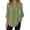 Green, variant on Women Solid Casual Button V Neck Pocket Long Sleeve T Shirt Top