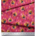 thumbnail image 3 of Soimoi Rayon Fabric Feather & Bird Cartoon Print Sewing Fabric Yard 42 Inch Wide, 3 of 3