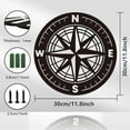 thumbnail image 3 of Compass Iron Wall Art Decorations Black Metal Wall Art Decor Compass Pattern Wall Sculptures for Home Kitchen Patio Bedroom Living Room Bathroom Office Outdoor Indoor Decoration DIY, 3 of 7