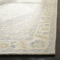 thumbnail image 3 of SAFAVIEH Micro-Loop Barnes Floral Bordered Wool Runner Rug, Beige/Grey, 2'3" x 7', 3 of 7