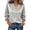 Gray, variant on Asgosdo Women Solid Satin V Neck Blouse 3/4 Smocked Ruffle Cuff Sleeve Full Button Front 35 Cotton 65 Polyester Loose Casual Office Shirts Spring Summer Womens Daily Tops S-XXXL